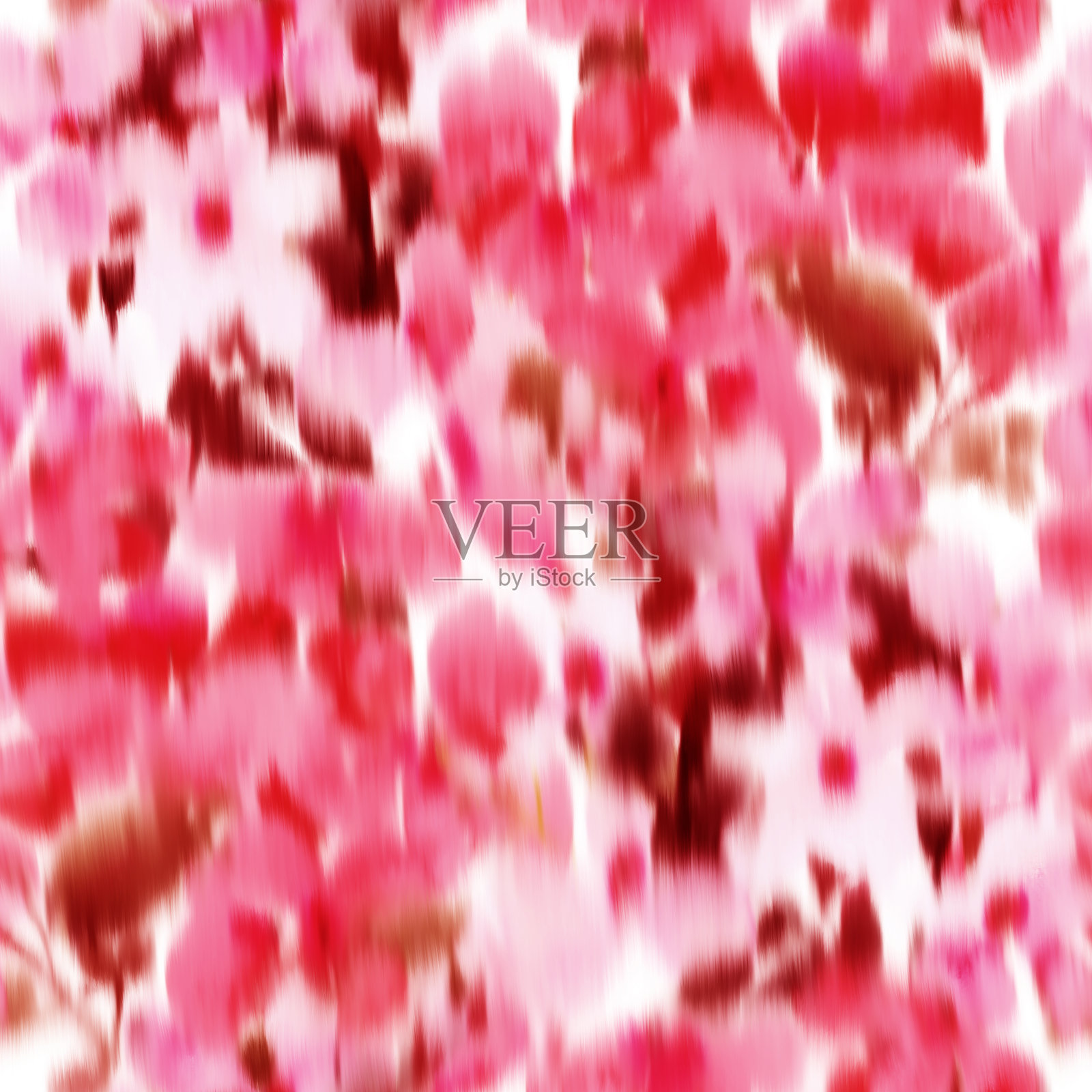 无缝图案的模糊的田野花。花的盛开。植物背景与散焦水彩花瓣。面料和纺织品的时尚设计。插画图片素材