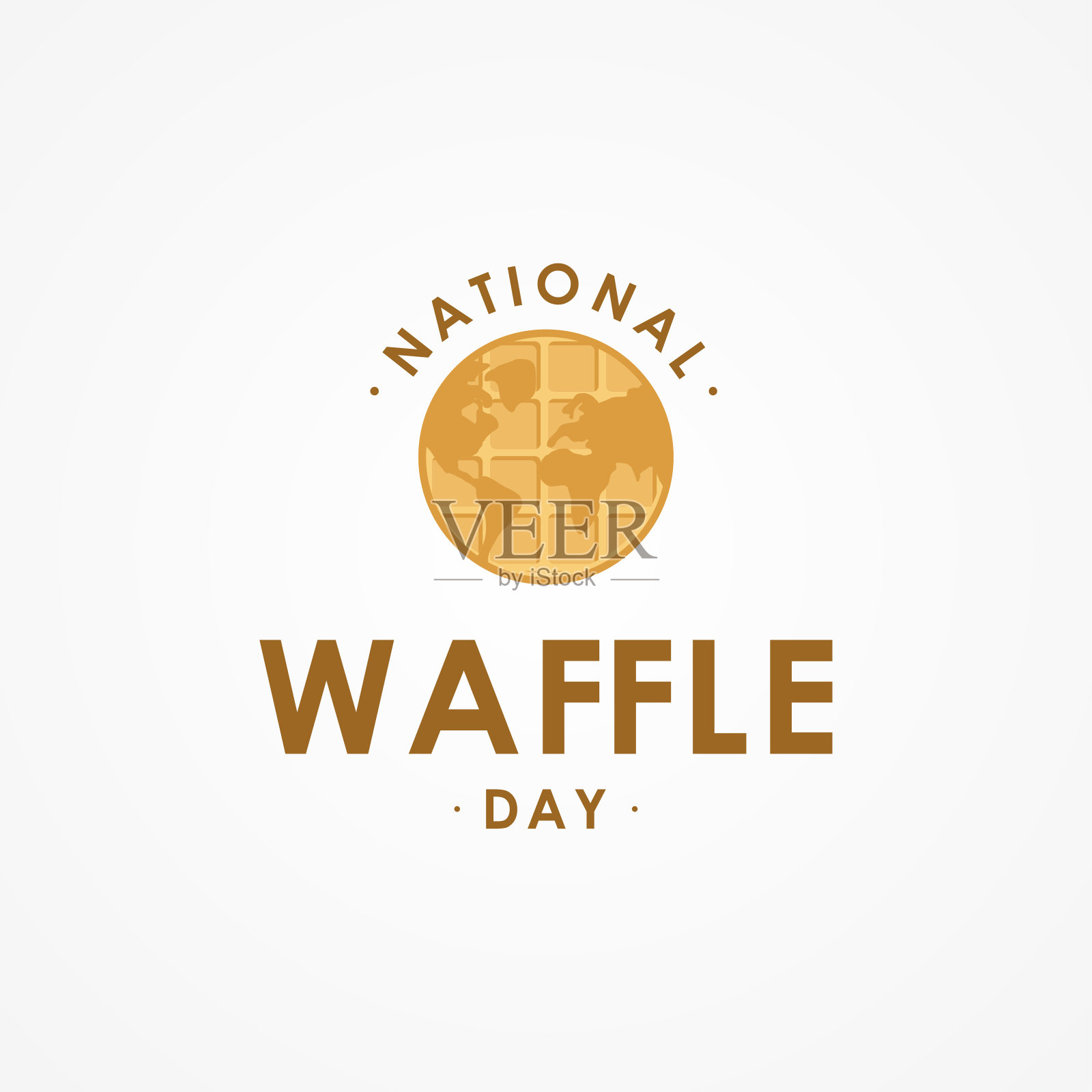 快乐的国家华夫饼日矢量设计插图庆祝时刻插画图片素材