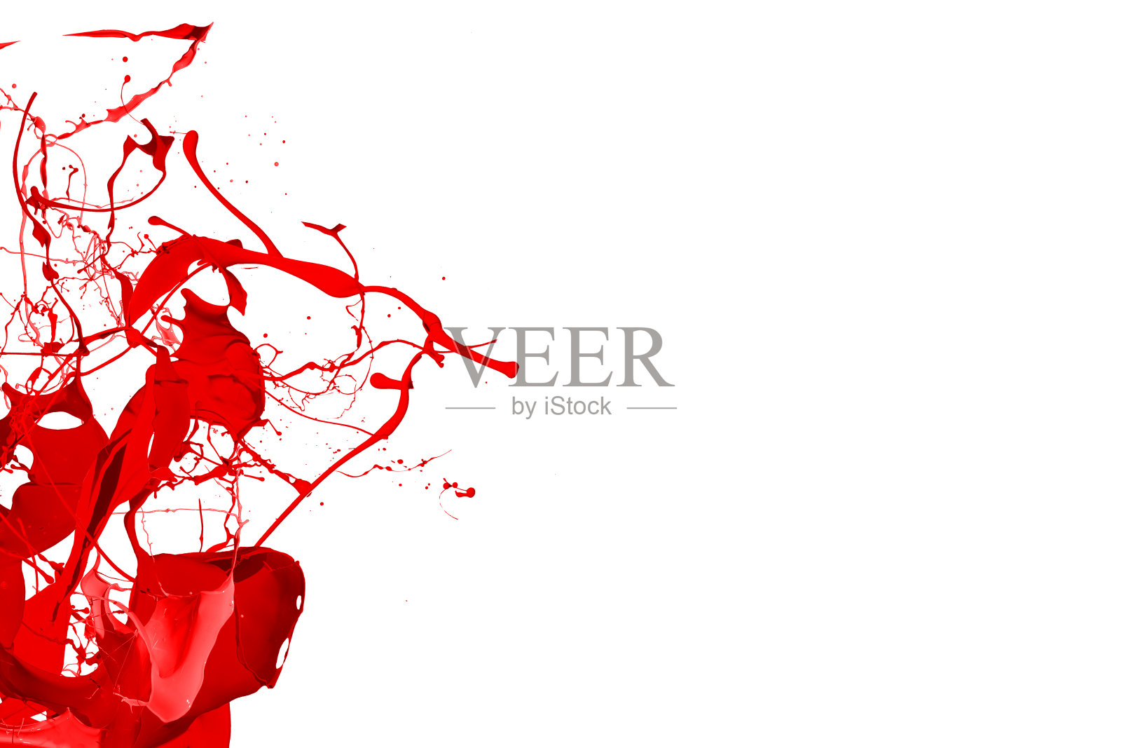 红色喷溅动态液体液体颜料创作背景照片摄影图片