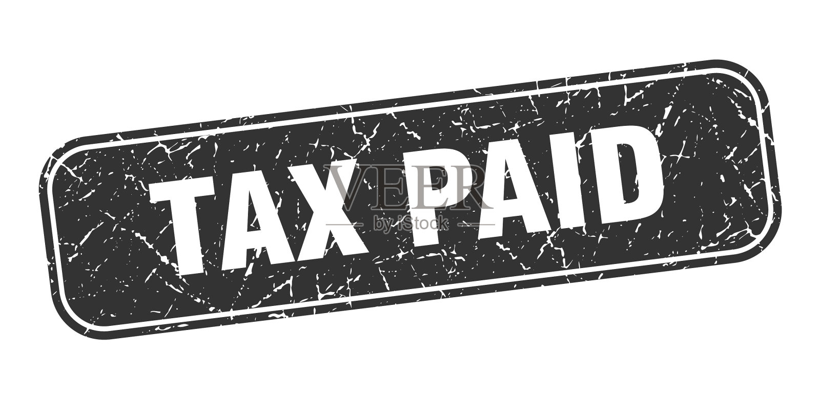 税付了印花税付了广场肮脏的黑色标志插画图片素材