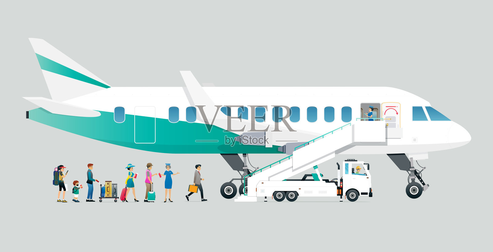 机场车梯设计元素图片