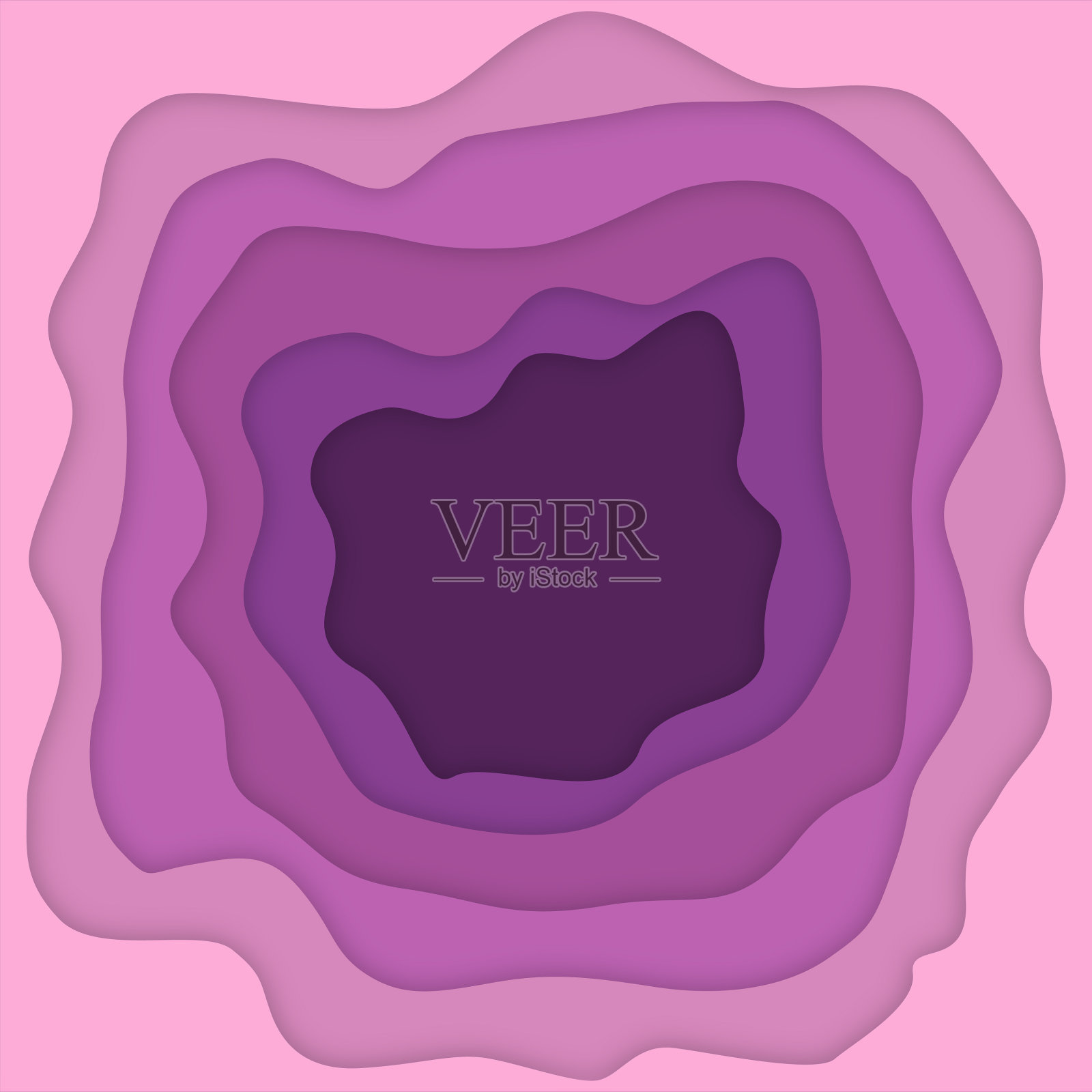 剪纸3D浮雕彩色插画图片素材