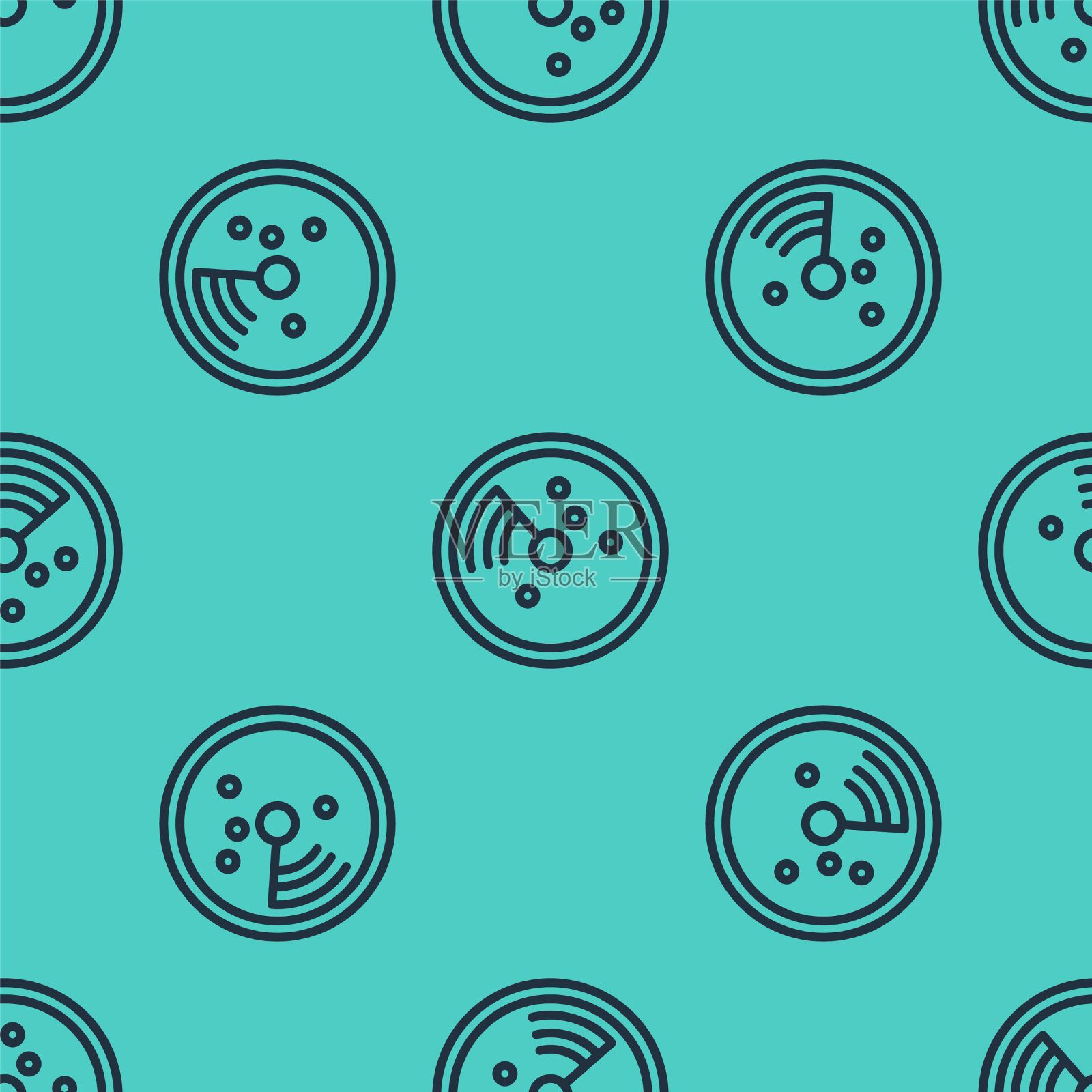 监视目标的黑线雷达插画图片素材