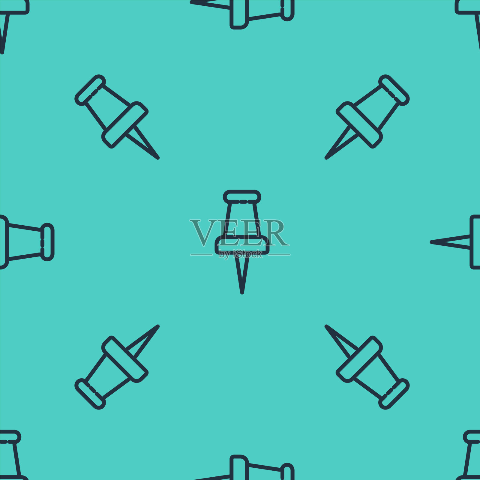 黑线推销图标隔离无缝图案插画图片素材