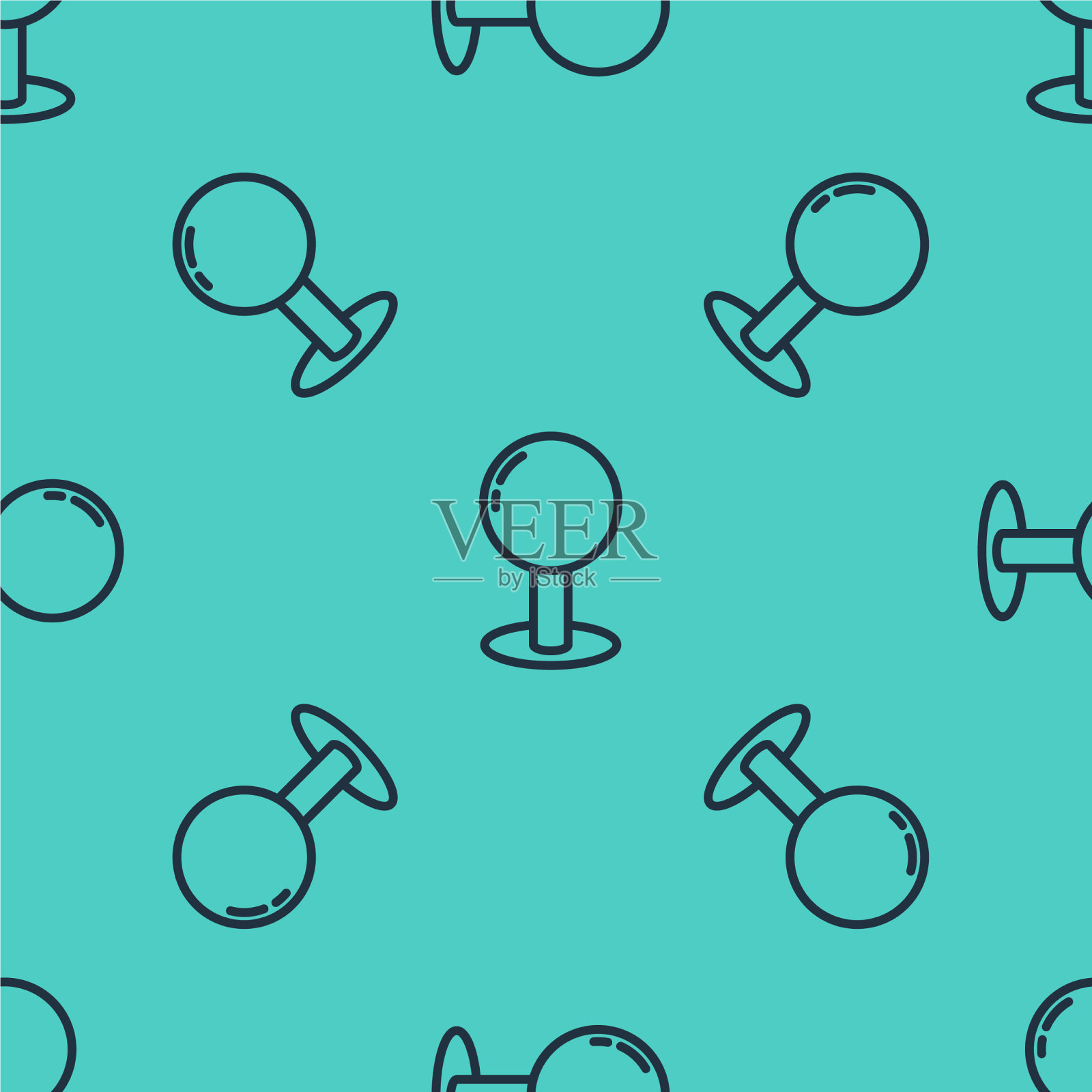 黑线推销图标隔离无缝图案插画图片素材