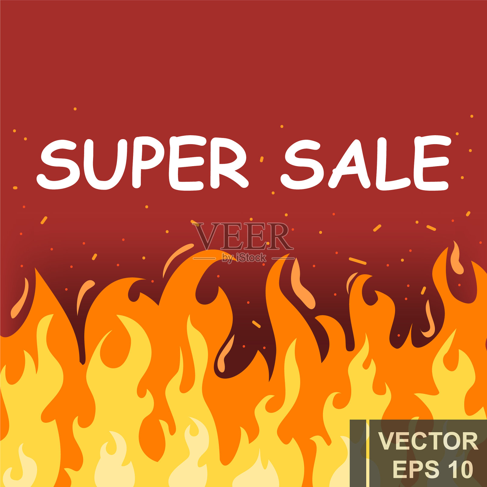 平面风格的火卡通明亮炽热的火焰设计元素图片