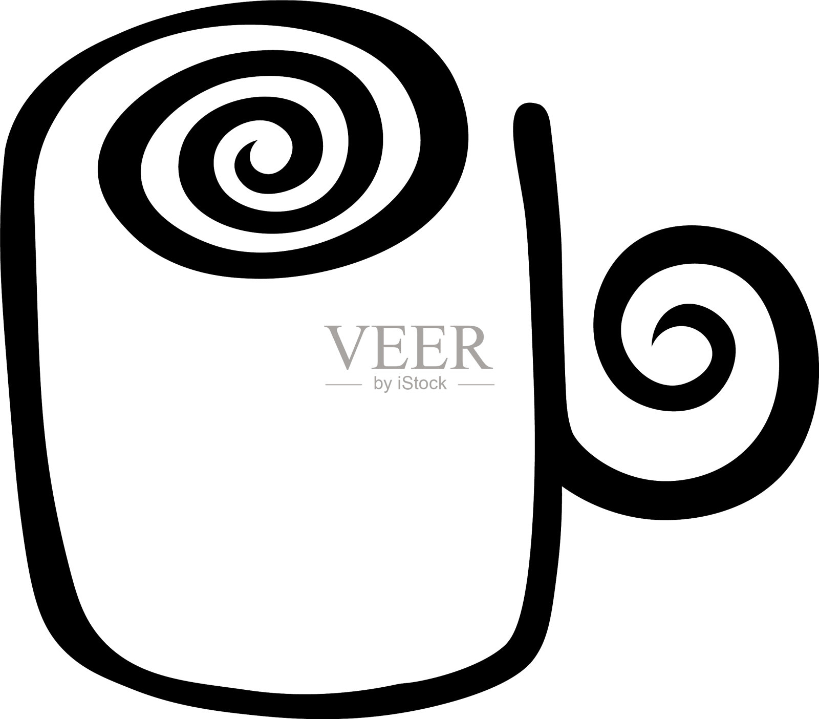 茶杯轮廓孤立茶标志标志插画图片素材