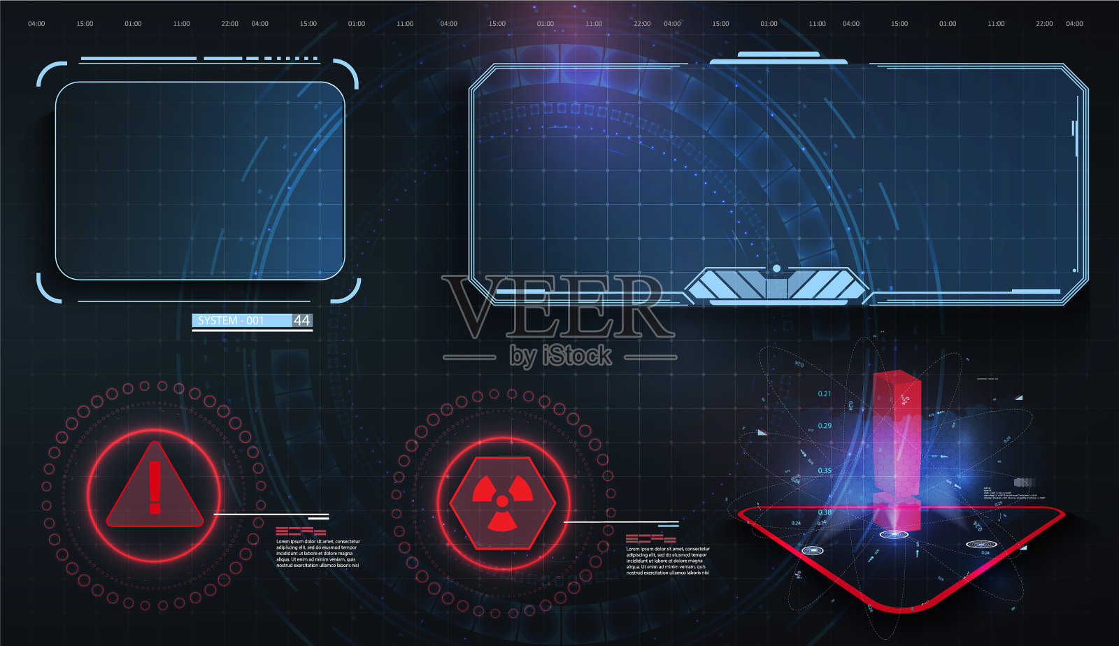 Hud UI GUI未来的用户界面屏幕插画图片素材