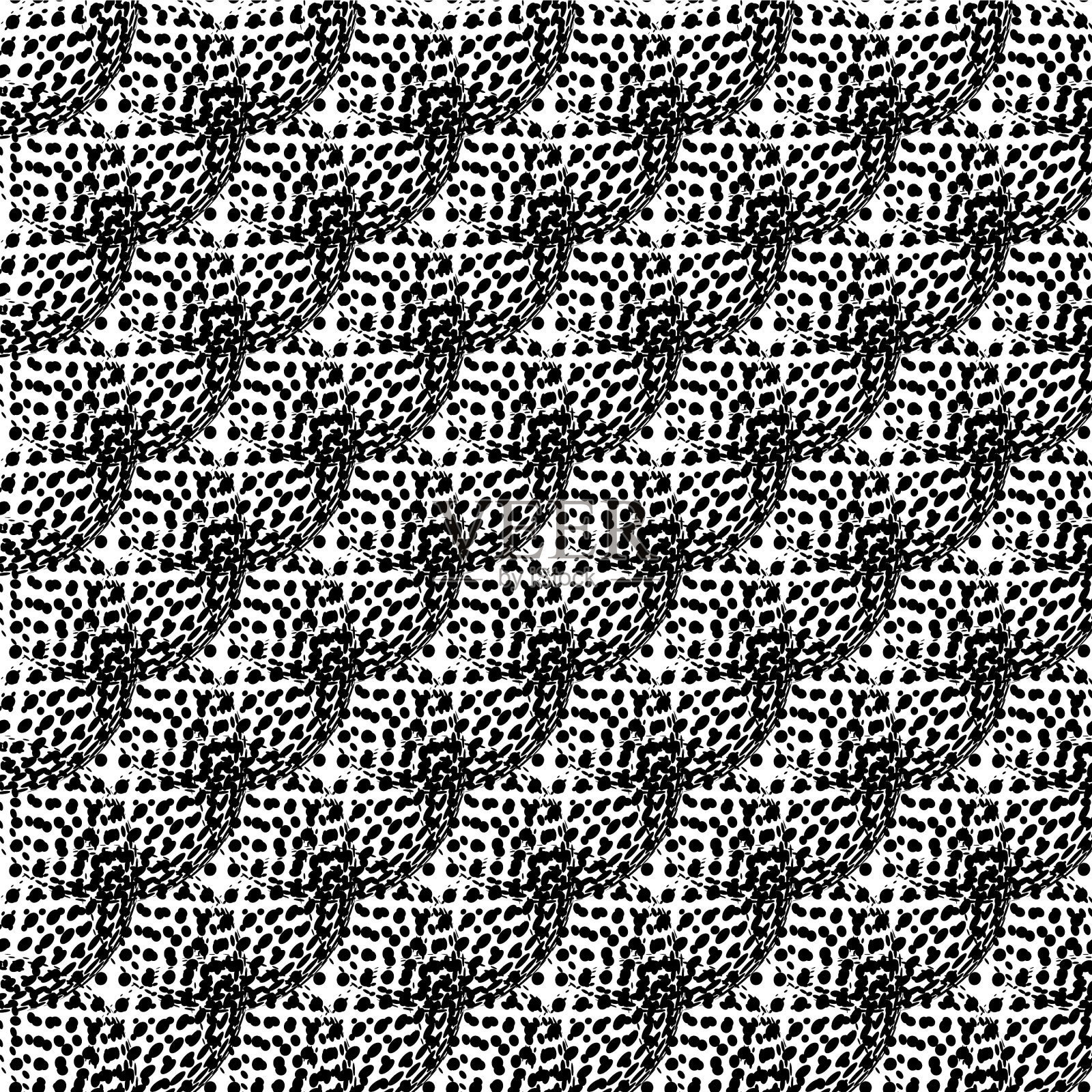 无缝图案与抽象圆形3d半色调插画图片素材