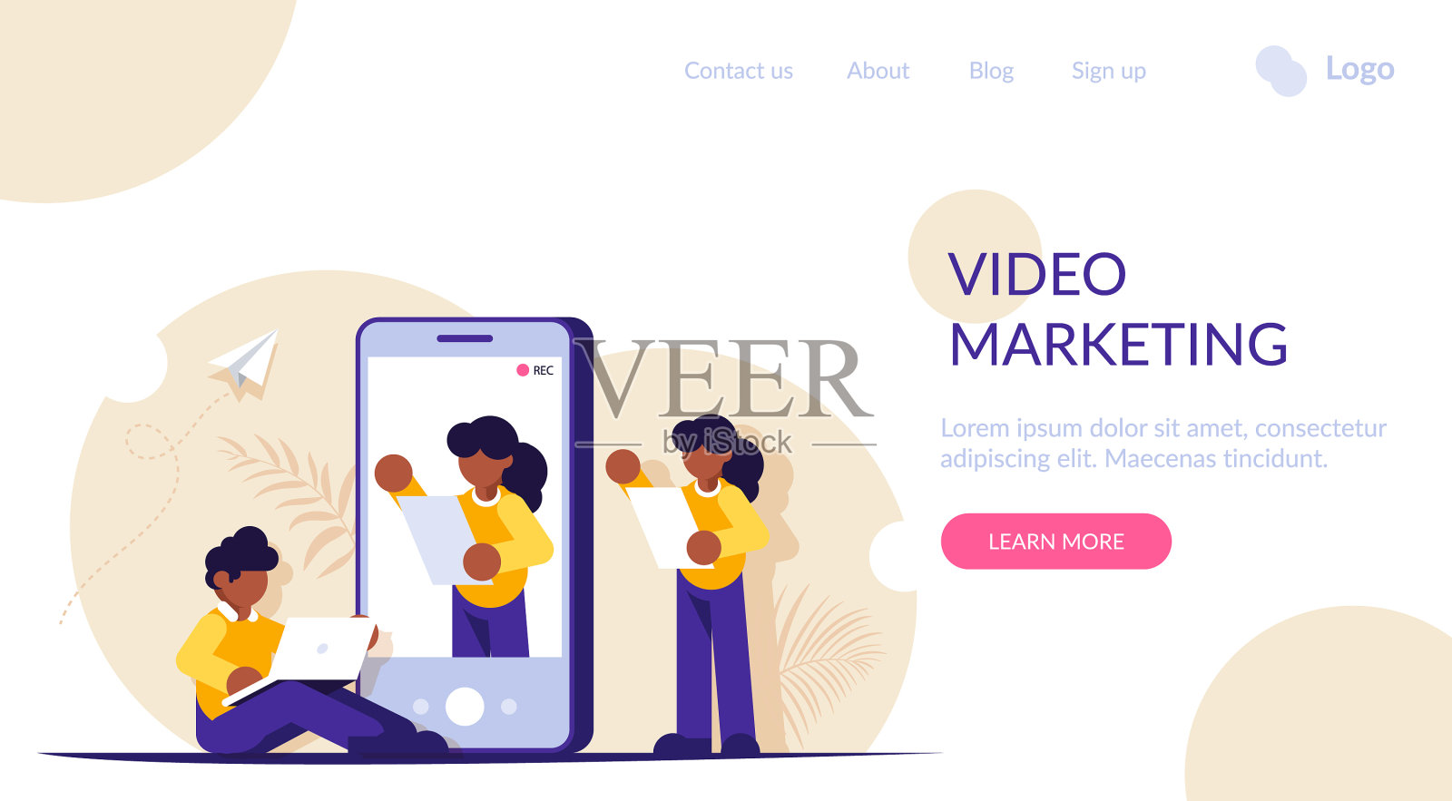 视频营销理念的形成过程设计模板素材