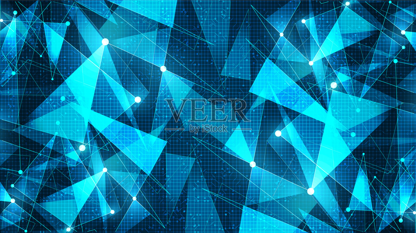 未来的技术背景，高科技的数字和安全概念设计，自由空间的文字放入放入，矢量插图。插画图片素材