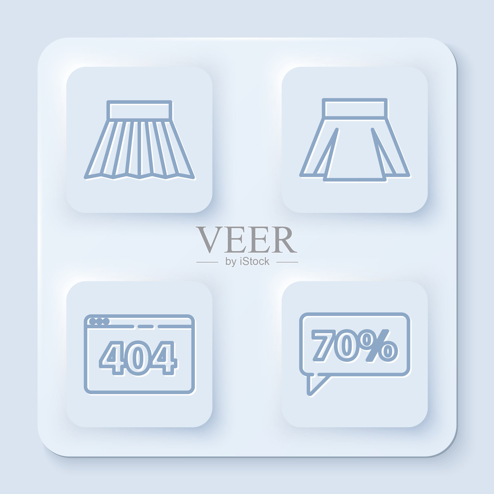 设置行裙裙页与404错误和插画图片素材