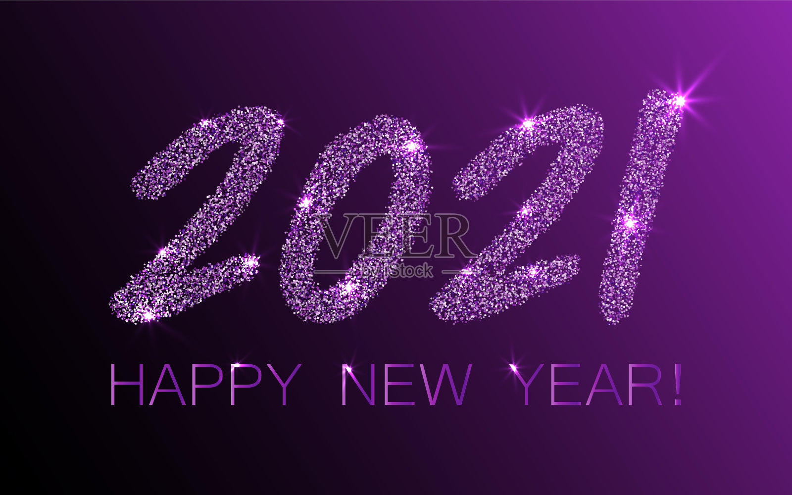 2021年新年矢量贺卡，横幅。插画图片素材