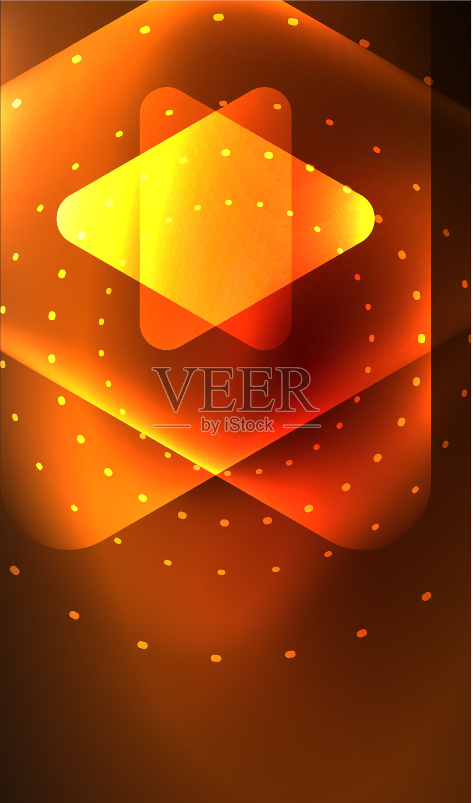 发光的霓虹灯闪亮透明抽象几何插画图片素材