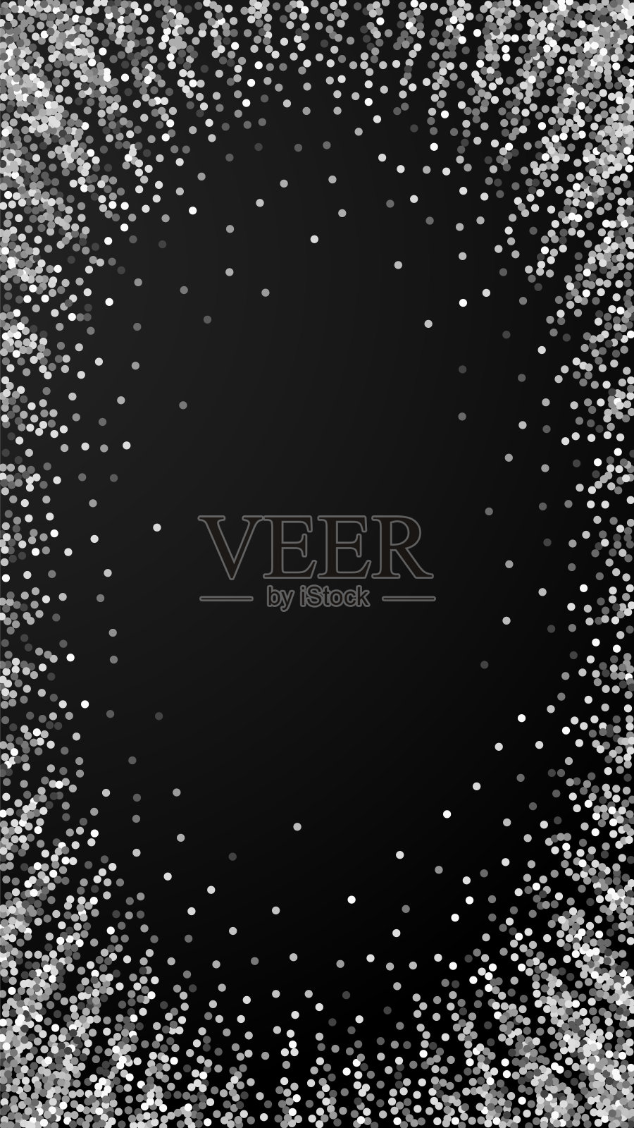 圆银光闪闪豪华闪闪的五彩纸屑。Sc插画图片素材