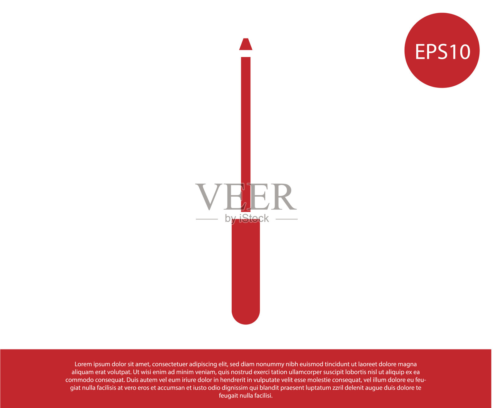 红色磨刀器图标孤立在白色插画图片素材