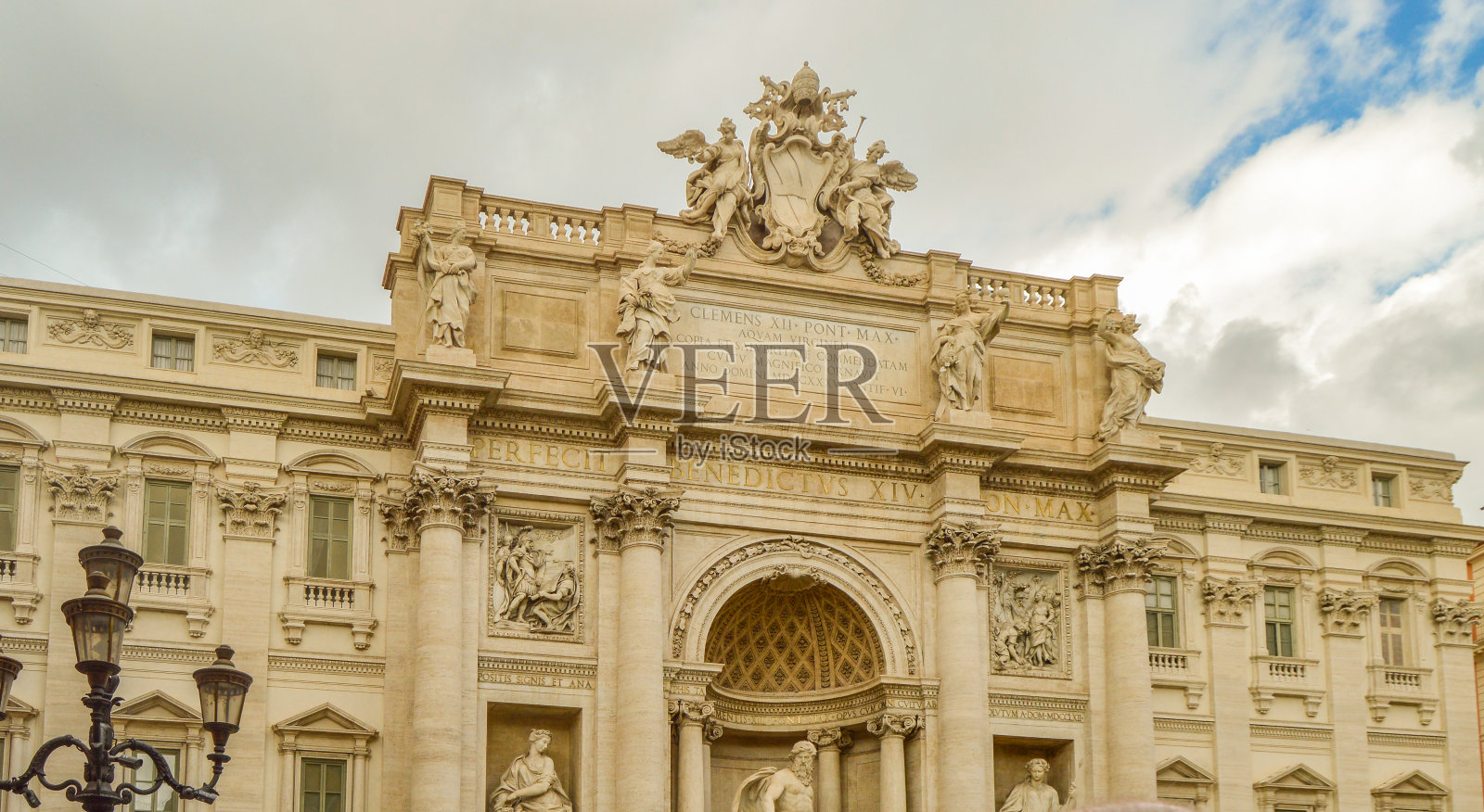 特莱维喷泉是一座伟大的巴洛克式纪念性喷泉。07年10月,2018年。罗马,意大利,欧洲。旅游旅游照片摄影图片