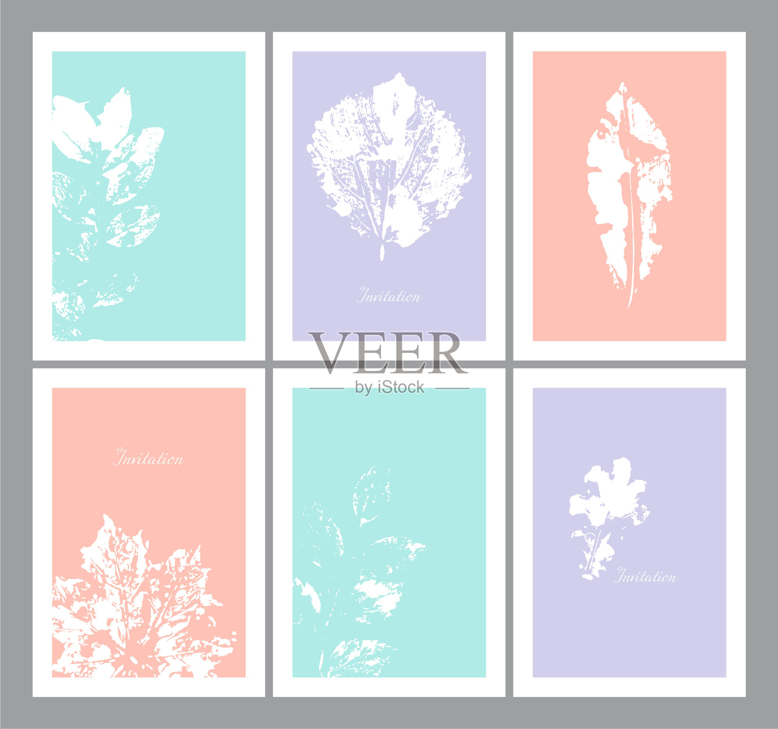 制作极简的邀请卡片插画图片素材