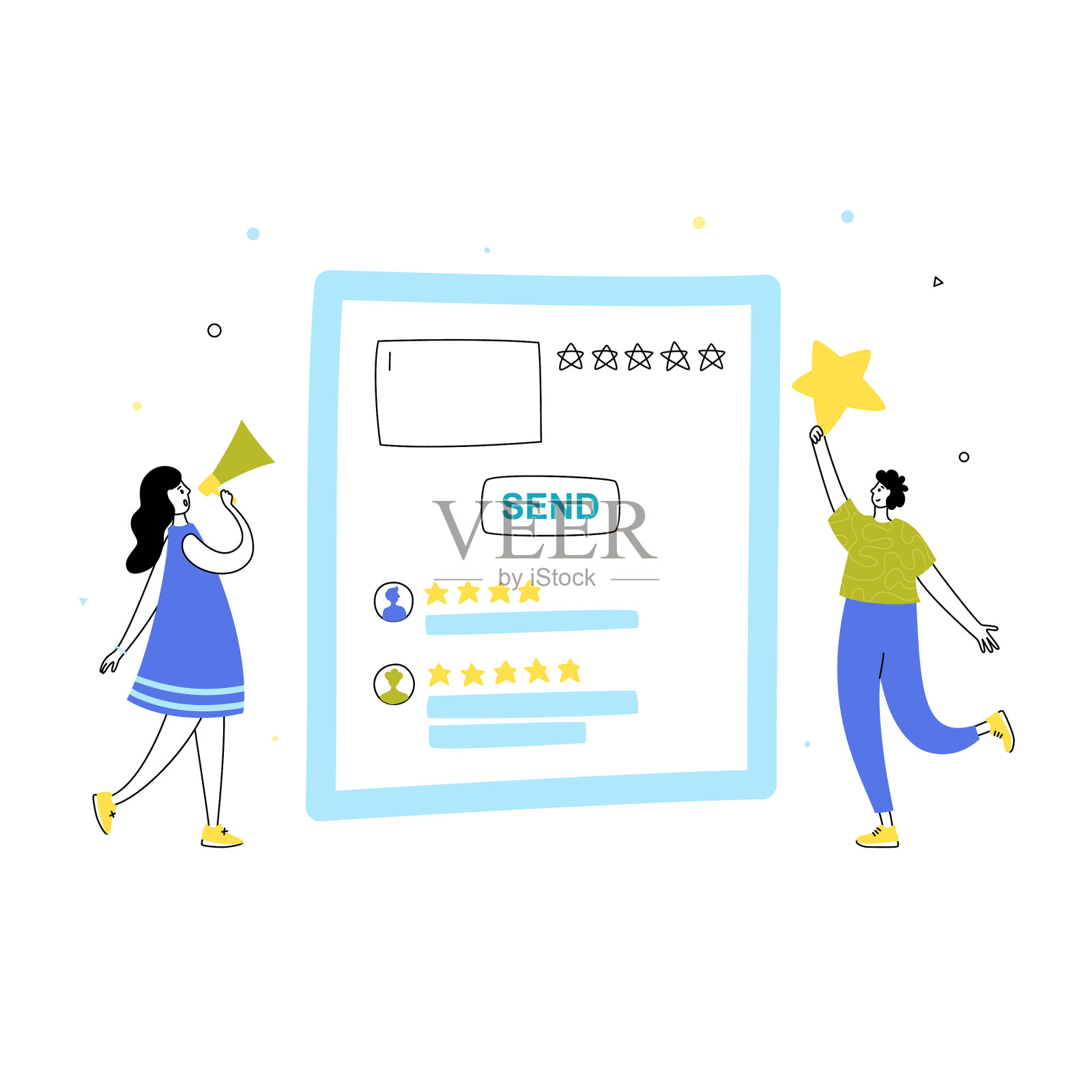 反馈评估的概念插画图片素材