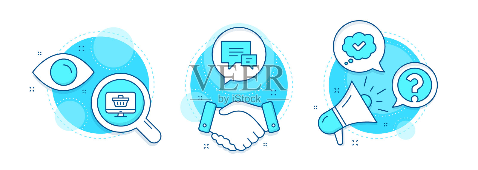 认可的问号和评论图标设置网页图标素材