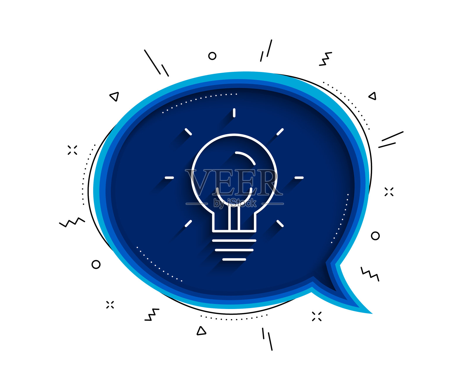 能源线图标灯泡标志电力插画图片素材