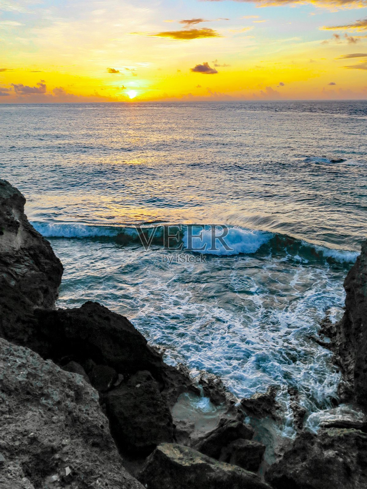 加勒比海的日出照片摄影图片