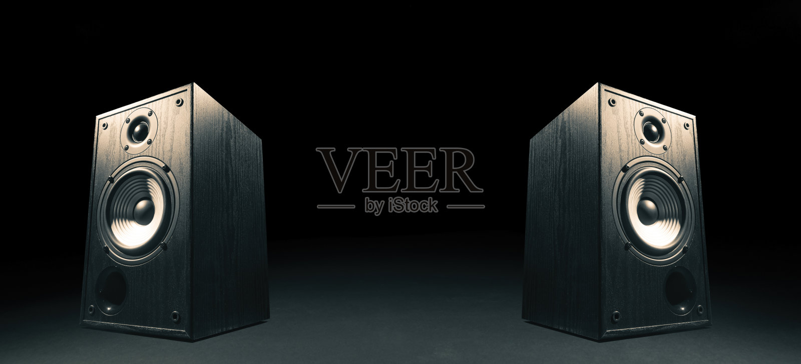 两个扬声器呈黑色照片摄影图片