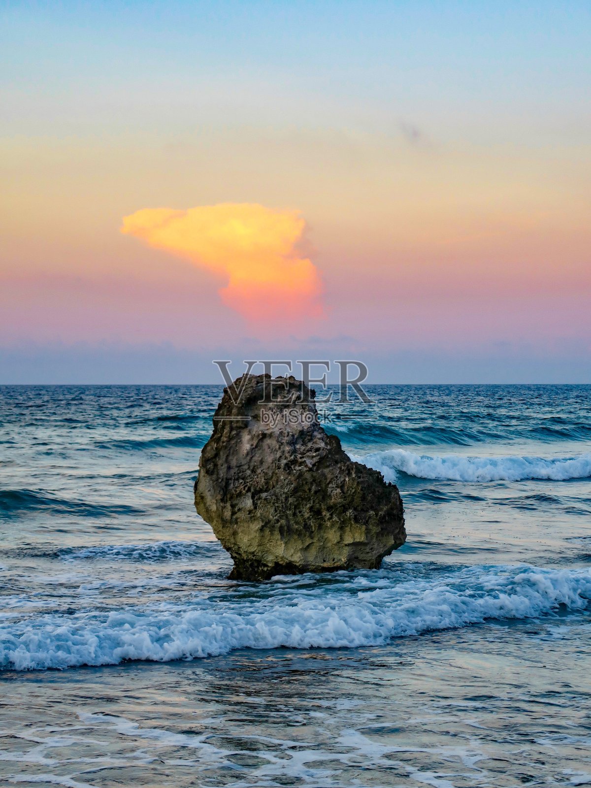 平静的加勒比海岸照片摄影图片