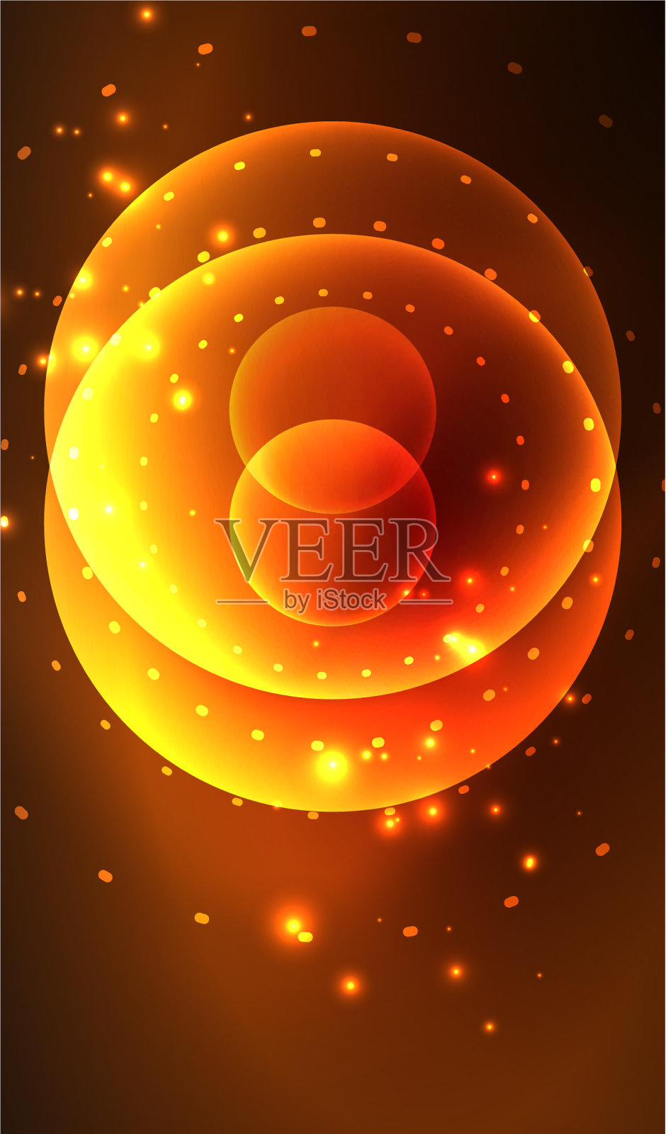 发光的霓虹灯闪亮透明抽象几何插画图片素材