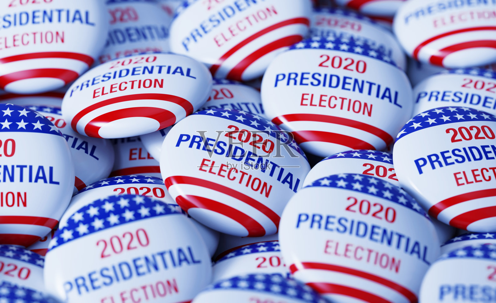 2020年总统选举书写徽章组照片摄影图片