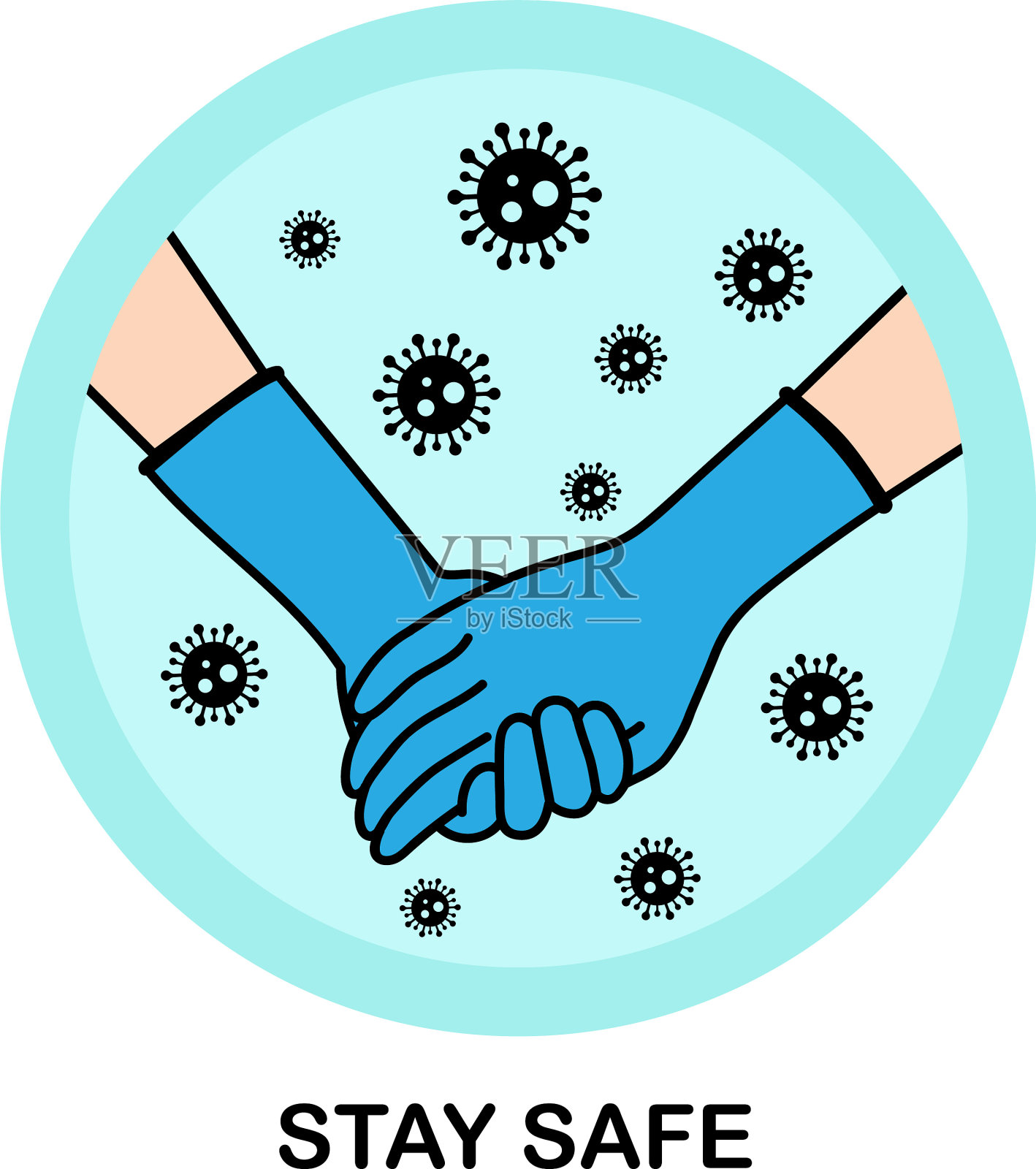 安全hands-06插画图片素材