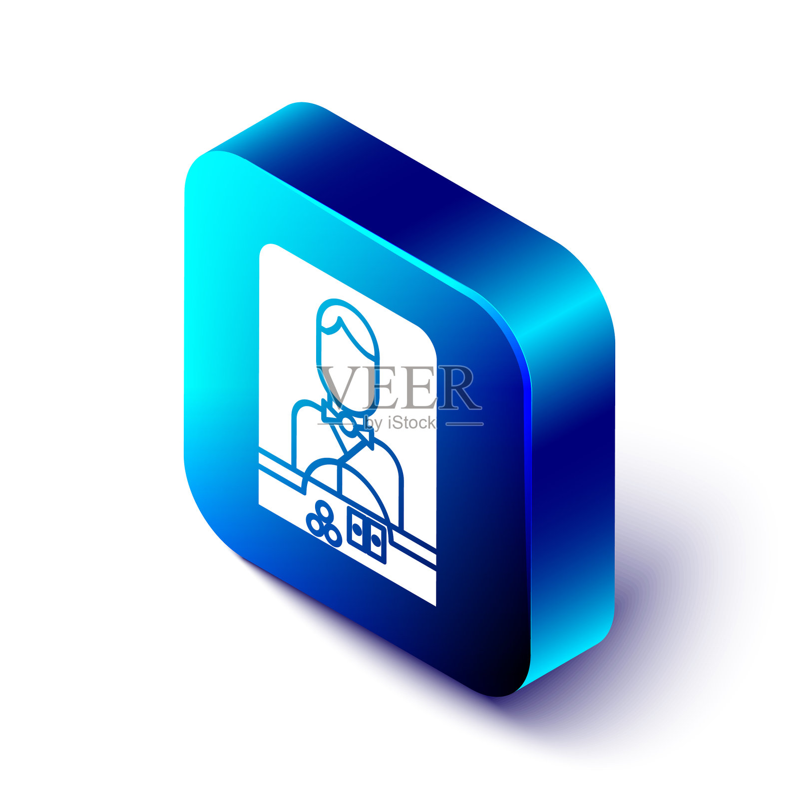 等距赌场经销商图标孤立在白色图标素材