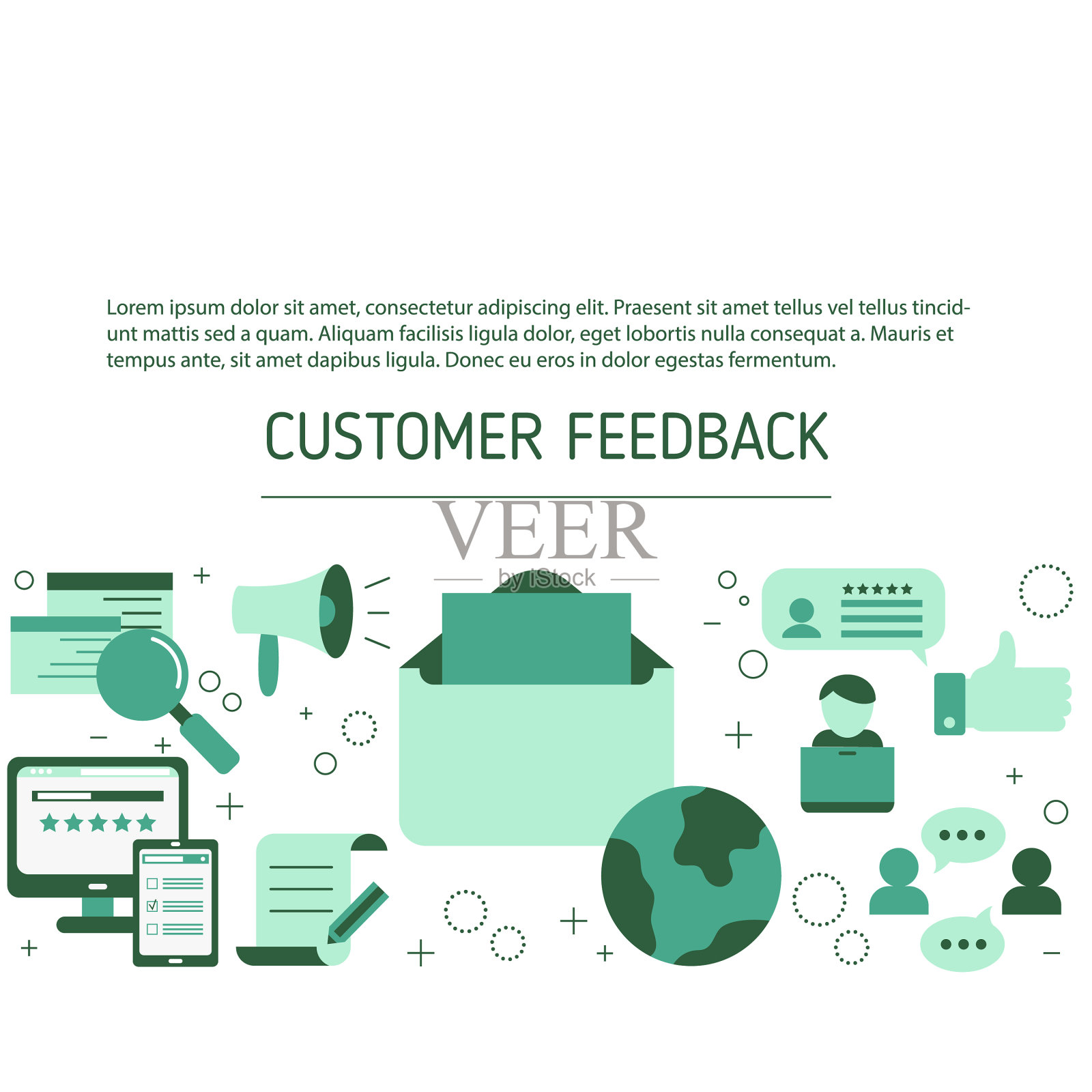 顾客反馈概念顾客反馈插画图片素材