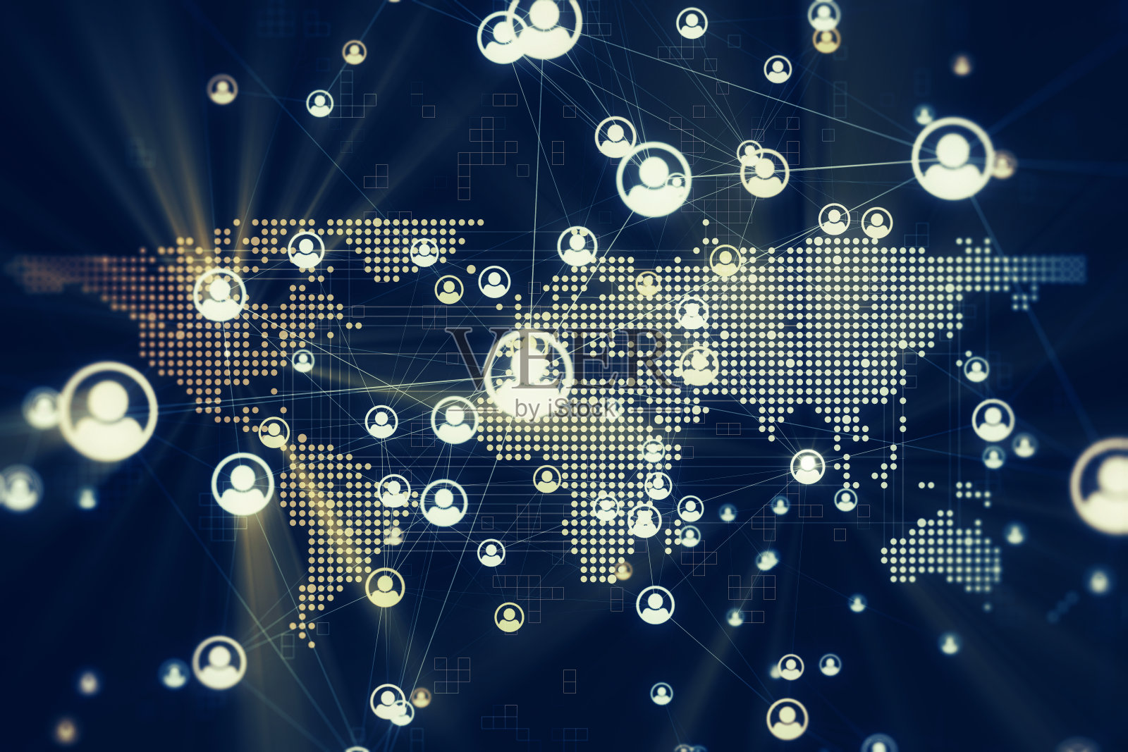 全球社交媒体网络连接照片摄影图片