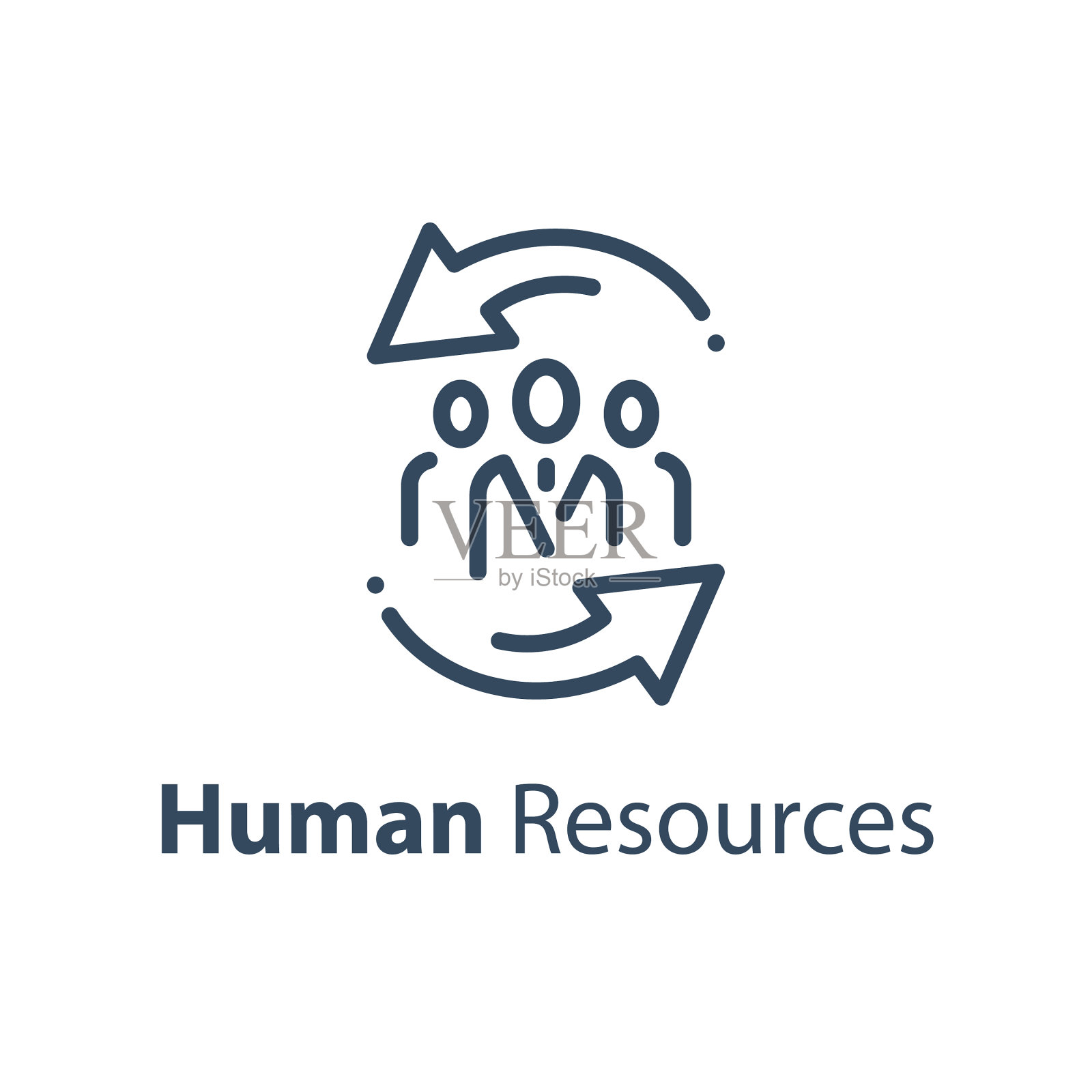 公司员工人力资源理念培训图标素材