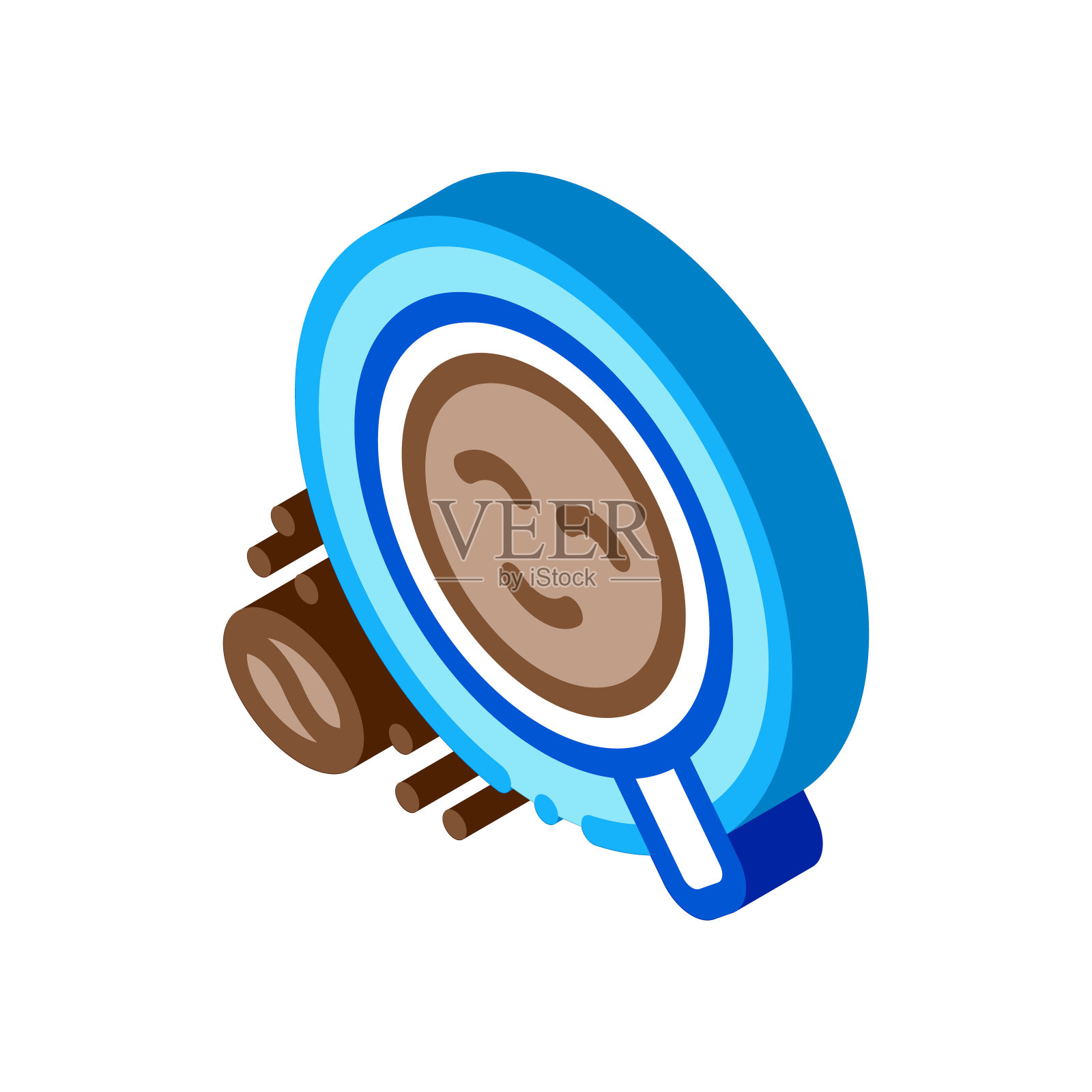 咖啡杯等距图标矢量插图插画图片素材