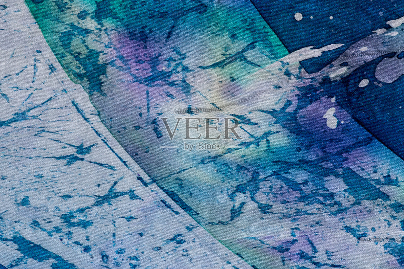 抽象，绿松石，热蜡染，背景纹理，手工丝绸照片摄影图片