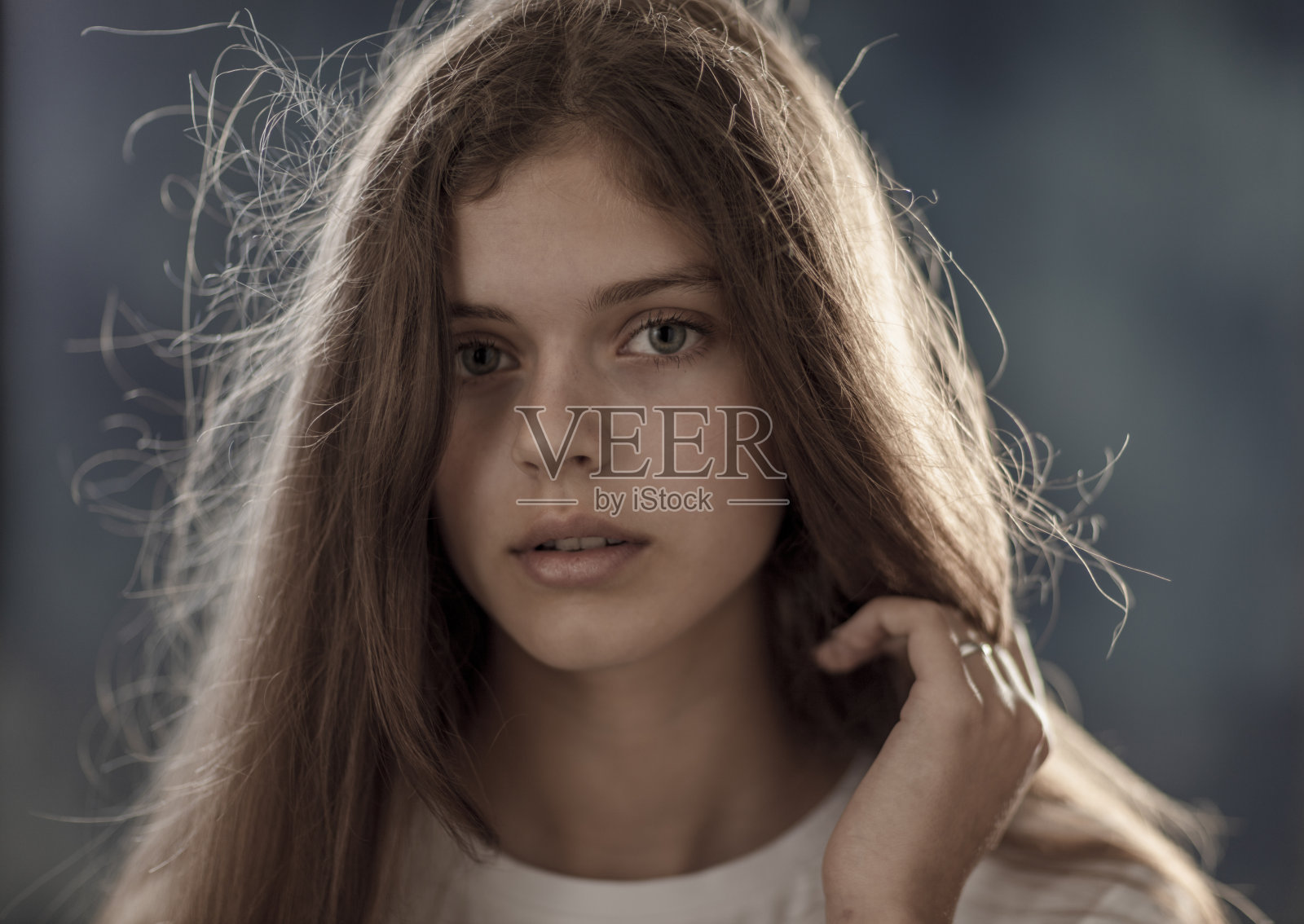 美丽的少女模特肖像照片摄影图片