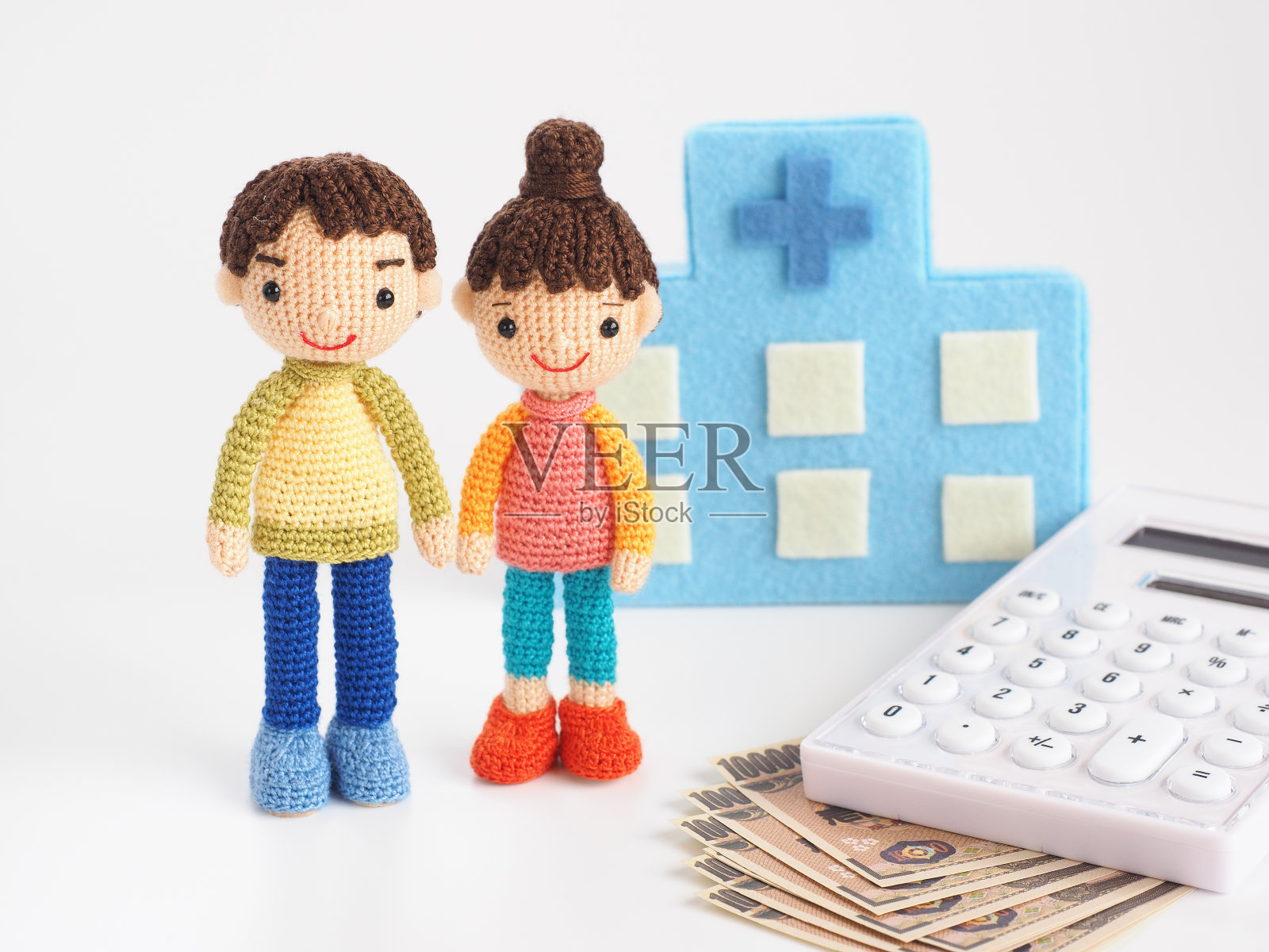 小巧可爱的Amigurumi娃娃照片摄影图片