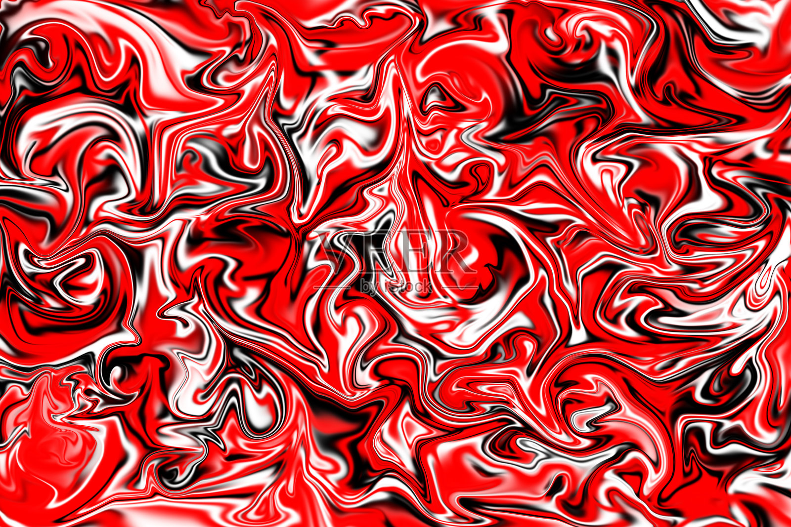 数字生成图像，红，黑，白，漩涡图案照片摄影图片