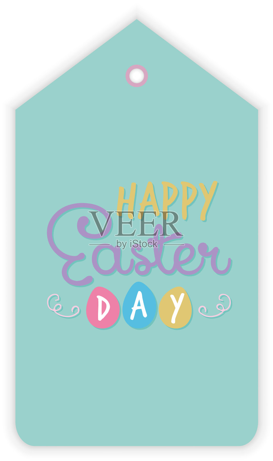 复活节的标签插画图片素材