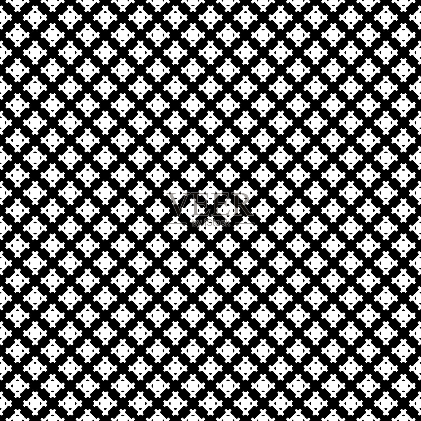 单色无缝图案十字拼接插画图片素材