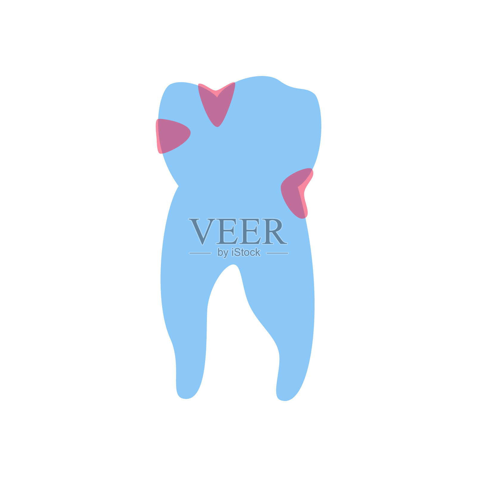 孤立的牙齿设计元素图片