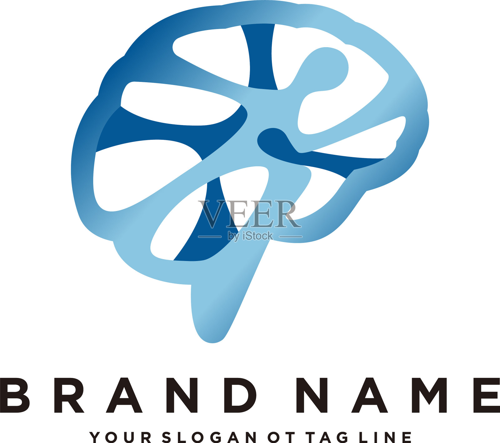 大脑标志设计插画图片素材