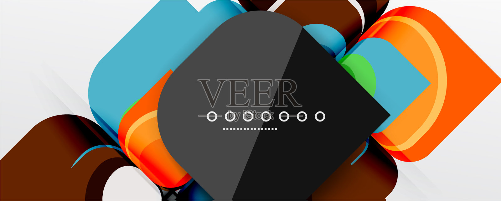 抽象背景-几何剪纸设计插画图片素材