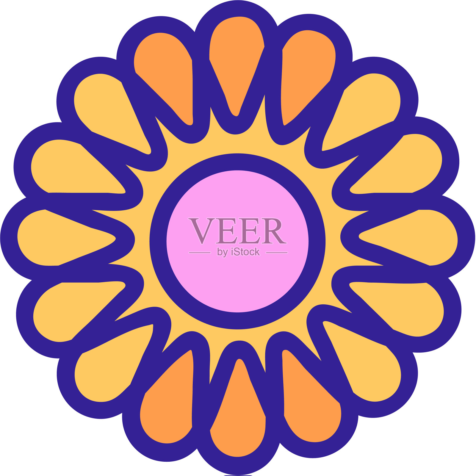 菊花图标大纲设计元素图片