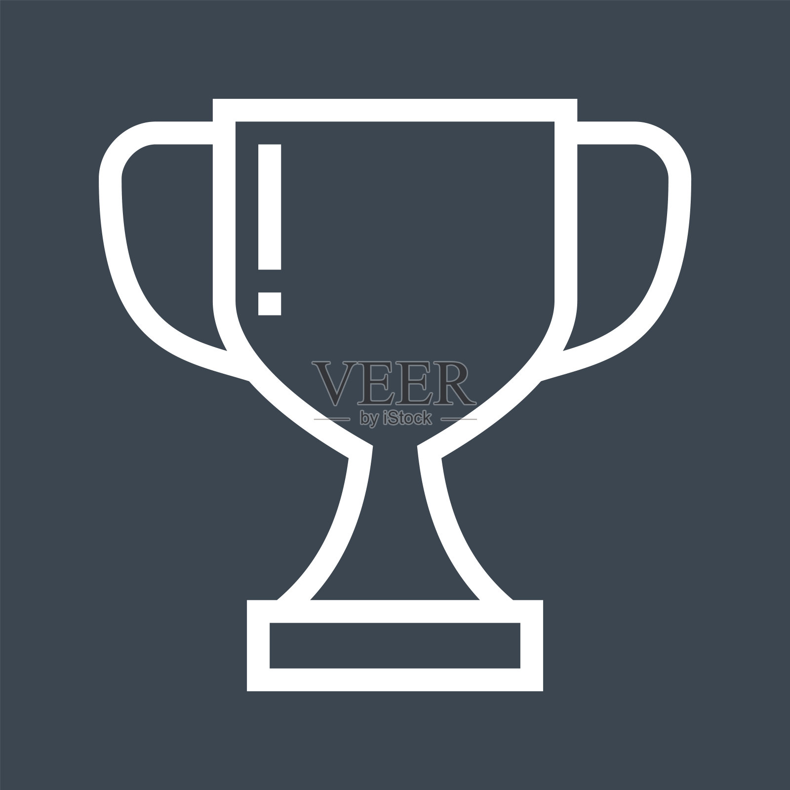 优胜者杯细线矢量图标插画图片素材