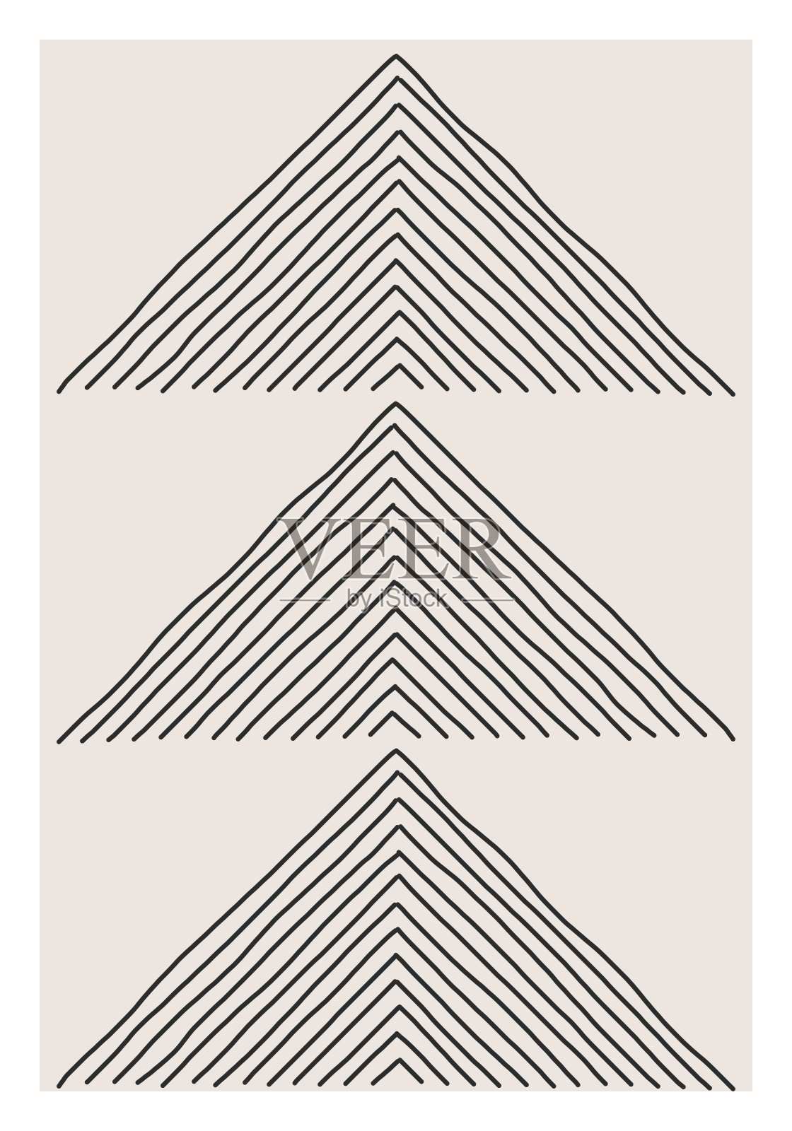 时尚抽象创意极简艺术手绘构成插画图片素材