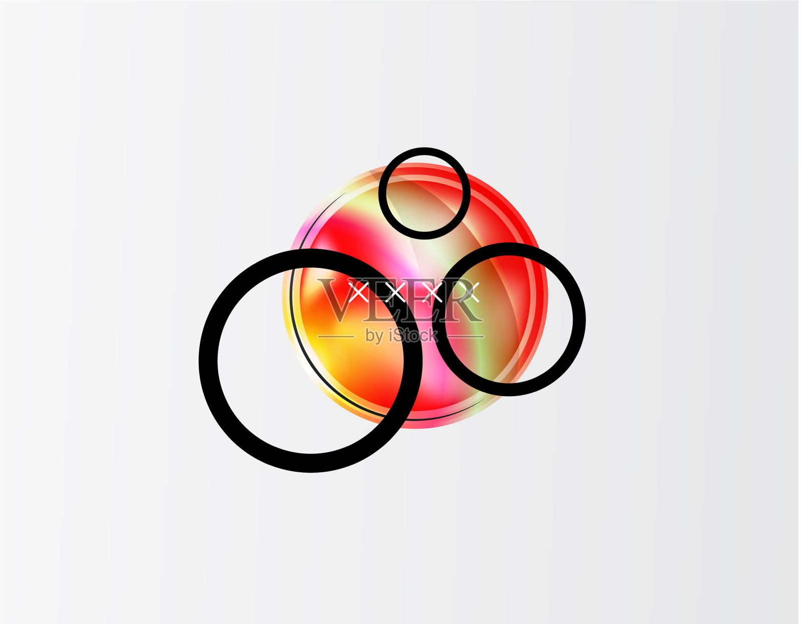 抽象背景-光泽玻璃气泡插画图片素材