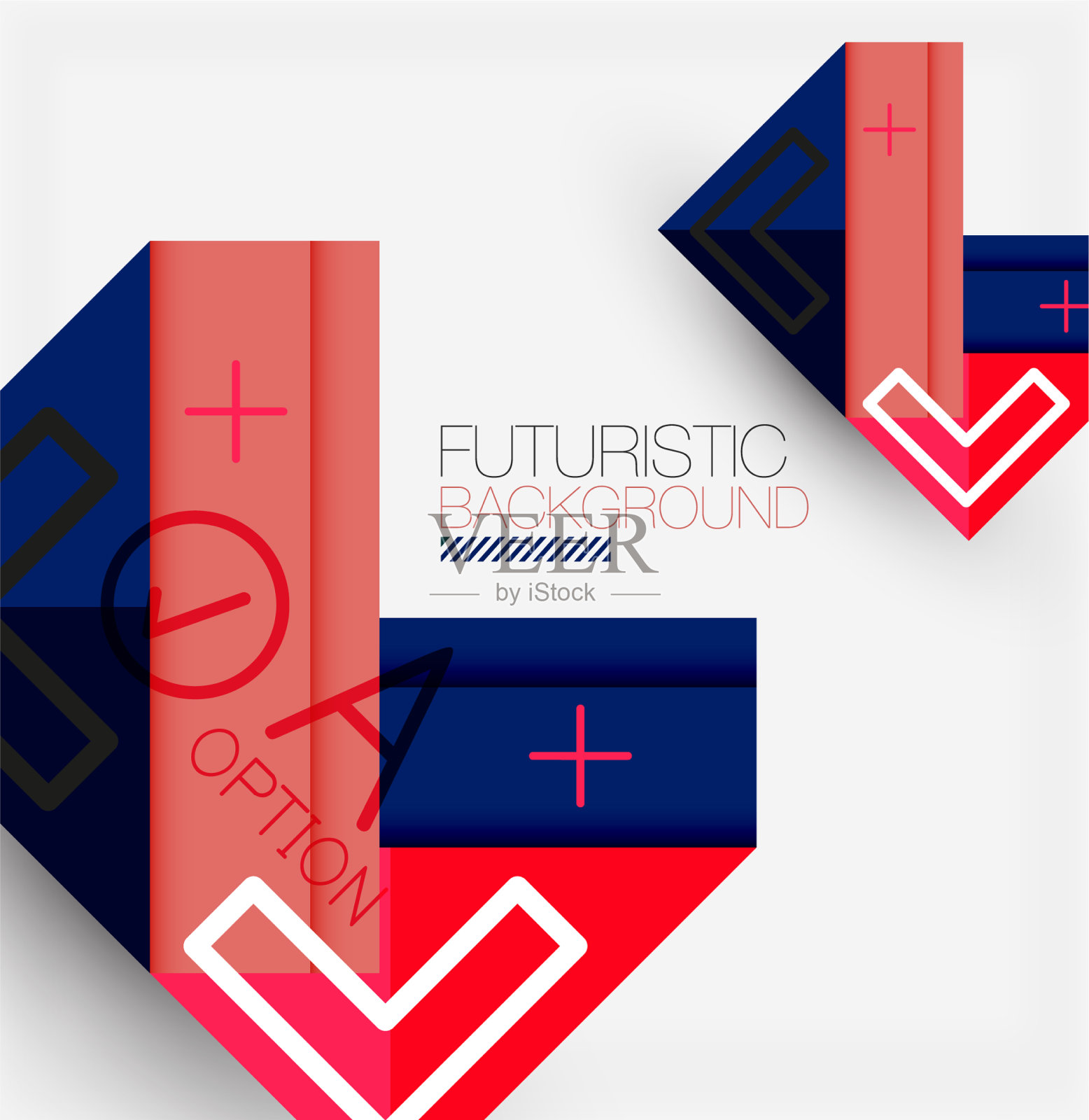 抽象背景几何业务插画图片素材